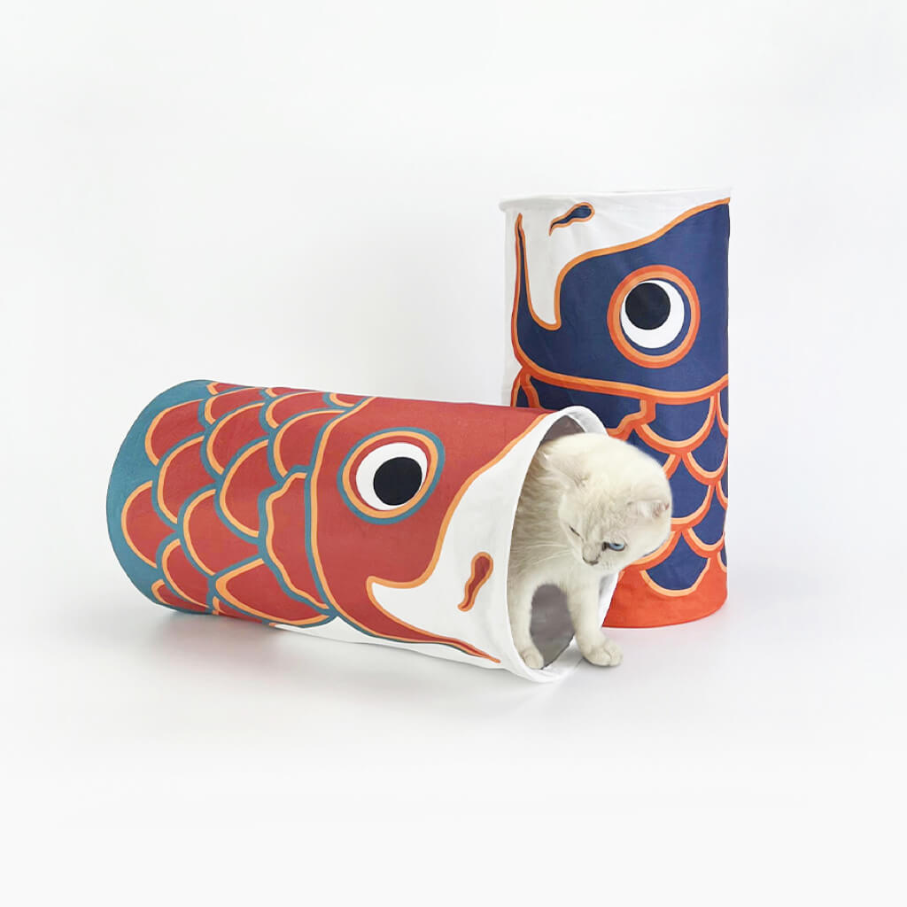 Koi Fish Self entertainment Cat Tunnel Toy L45cm