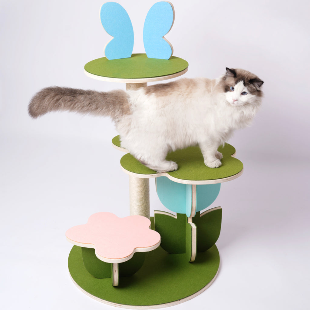 Colorful Garden Design Cat Tree Pewos