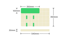 Handwoven Design Pet Mat - Green + Ivory