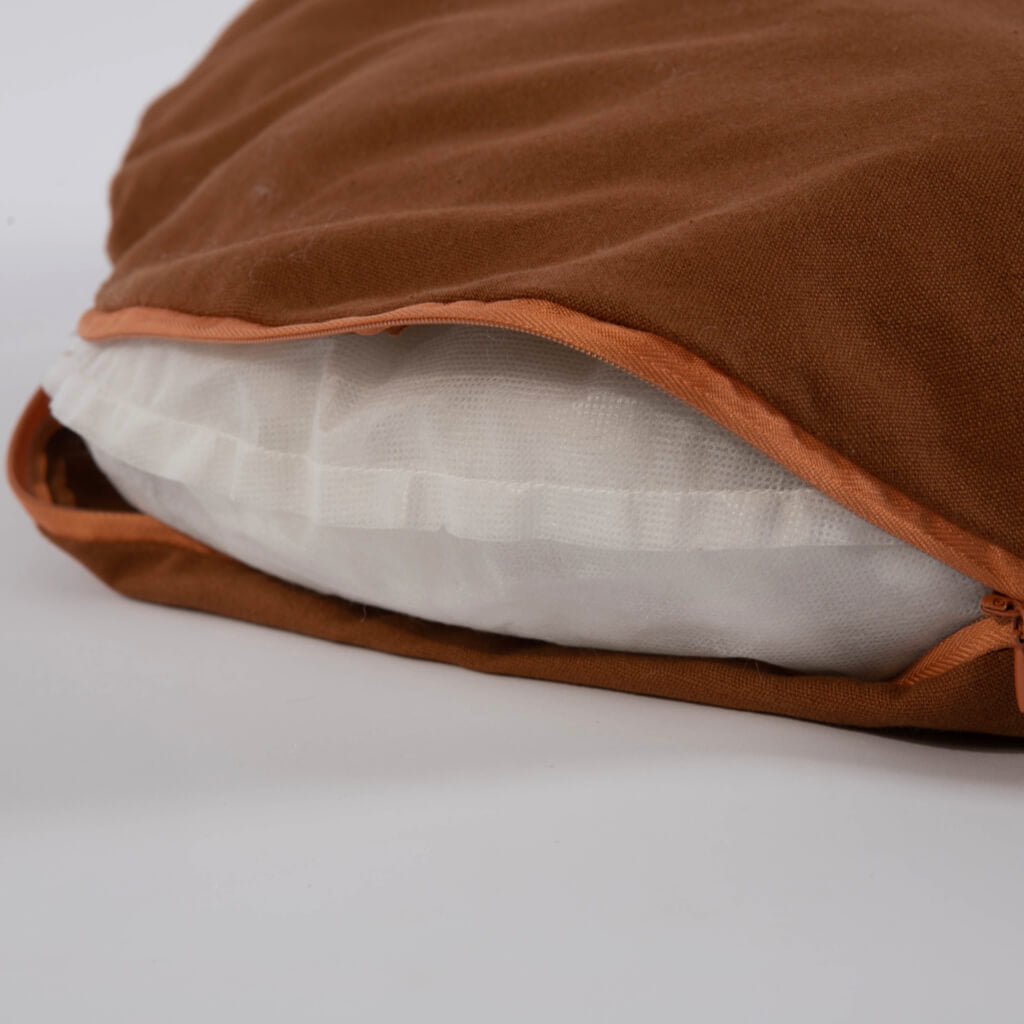 Close-up view of the removable cushion from the Boho Chic Pet Tent, highlighting its soft texture and easy maintenance, perfect for keeping your pet comfortable.