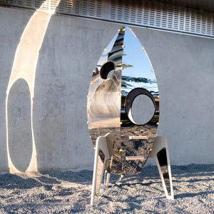Rocket Cat Tower - #Special Edition, a mirrored cat tree with a sleek futuristic design.
