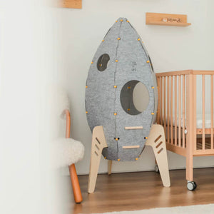 Rocket Cat Tower as an art piece in a contemporary home setting.