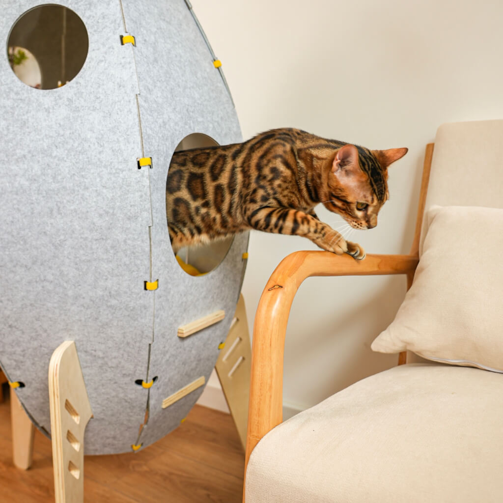 Rocket Cat Tower Modern Cat Tress with Minimalist Design Pewos