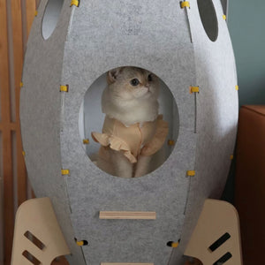 Rocket Cat Tower, stylish modern cat furniture for minimalist homes.