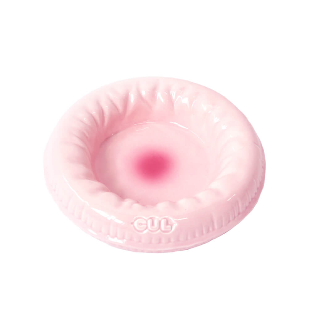 Delicate pink Stylish Buoy Ceramic Bowl with a gentle gradient, designed for both pet and human use as a functional and stylish dish.