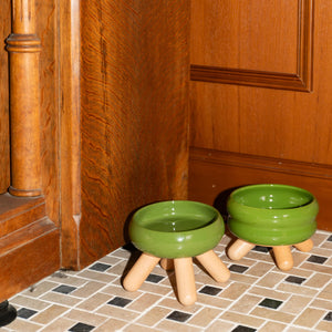 Gulu Ceramic Pet Bowl - Pine Green