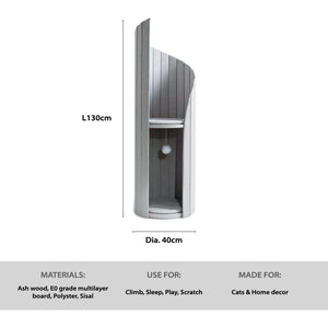Time Travel Tower Cat Tree - Light Grey