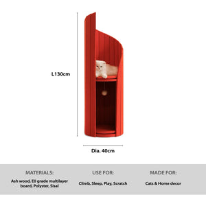 Time Travel Tower Cat Tree - Red