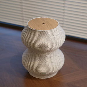 White Minimalist Wavy Scratching Post replacement piece featuring a modern sculptural design. A sustainable way to keep your cat's scratcher fresh.