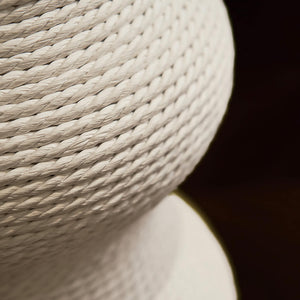 Detailed view of white paper vine rope wrapping on the Minimalist Wavy Scratching Post replacement piece, designed for long-lasting scratch performance.