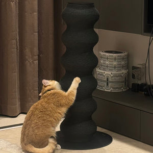Coral Scratcher | Minimalist Design Wavy Scratching Post - Black