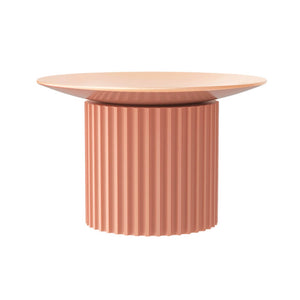 Side profile of the Purrre coral Teeth Party Pet Bowl showcasing its ribbed base and detachable design.