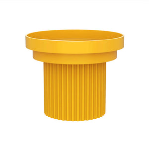 Product image of the detachable Purrre Sunset Yellow pet bowl with ridged base.