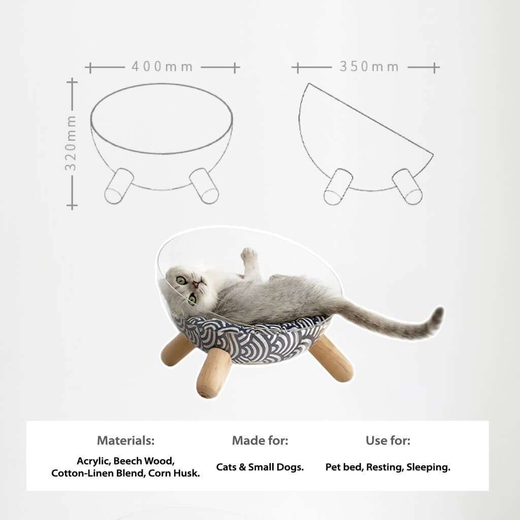 The Moonlight Nest – Spacious Cat Bed with Modern Design