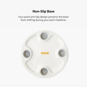 Elevated Ceramic Bowl - Yellow Rhombus