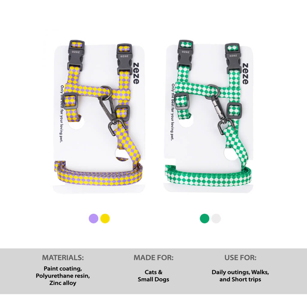 Everyday Walks  Leash & Harness Set – Lightweight, Comfortable & Stylish for Cats and Small Dogs