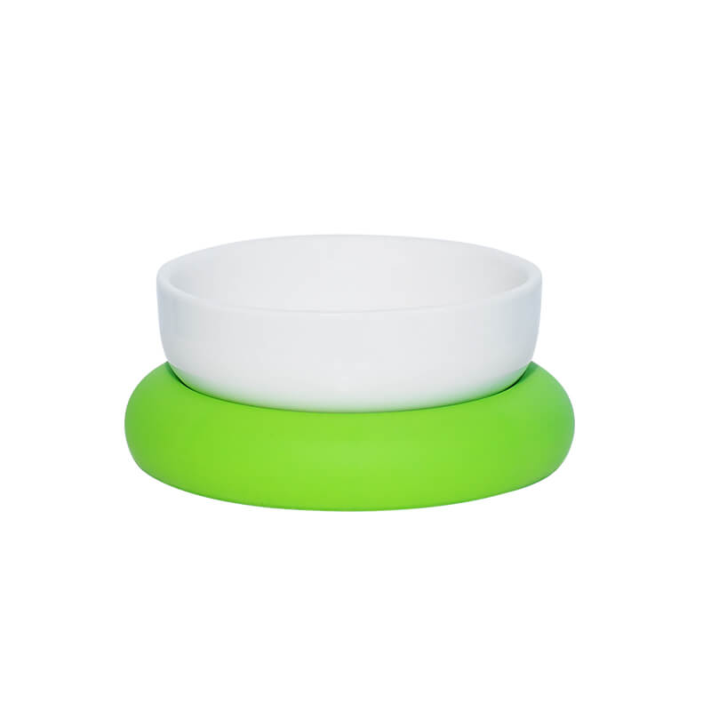 Glaze Ceramic Circle Pet Bowls -  Single Bowl