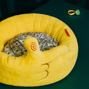 Removable ring from the ZEZE Meowney Plush Pet Bed, offering fun and playful vibe to this pet furniture.
