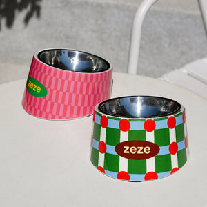 Retro Chrome Pet Bowl – Stylish Elevated Stainless Steel bowl with Non-Slip Base