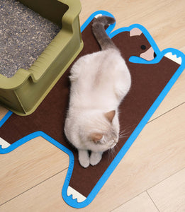 Playful Animal Design Cat Litter Mat / Home Floor Mat