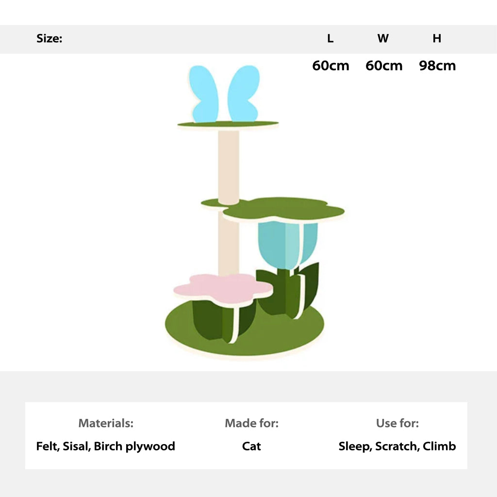 Colorful Garden Design Cat Tree