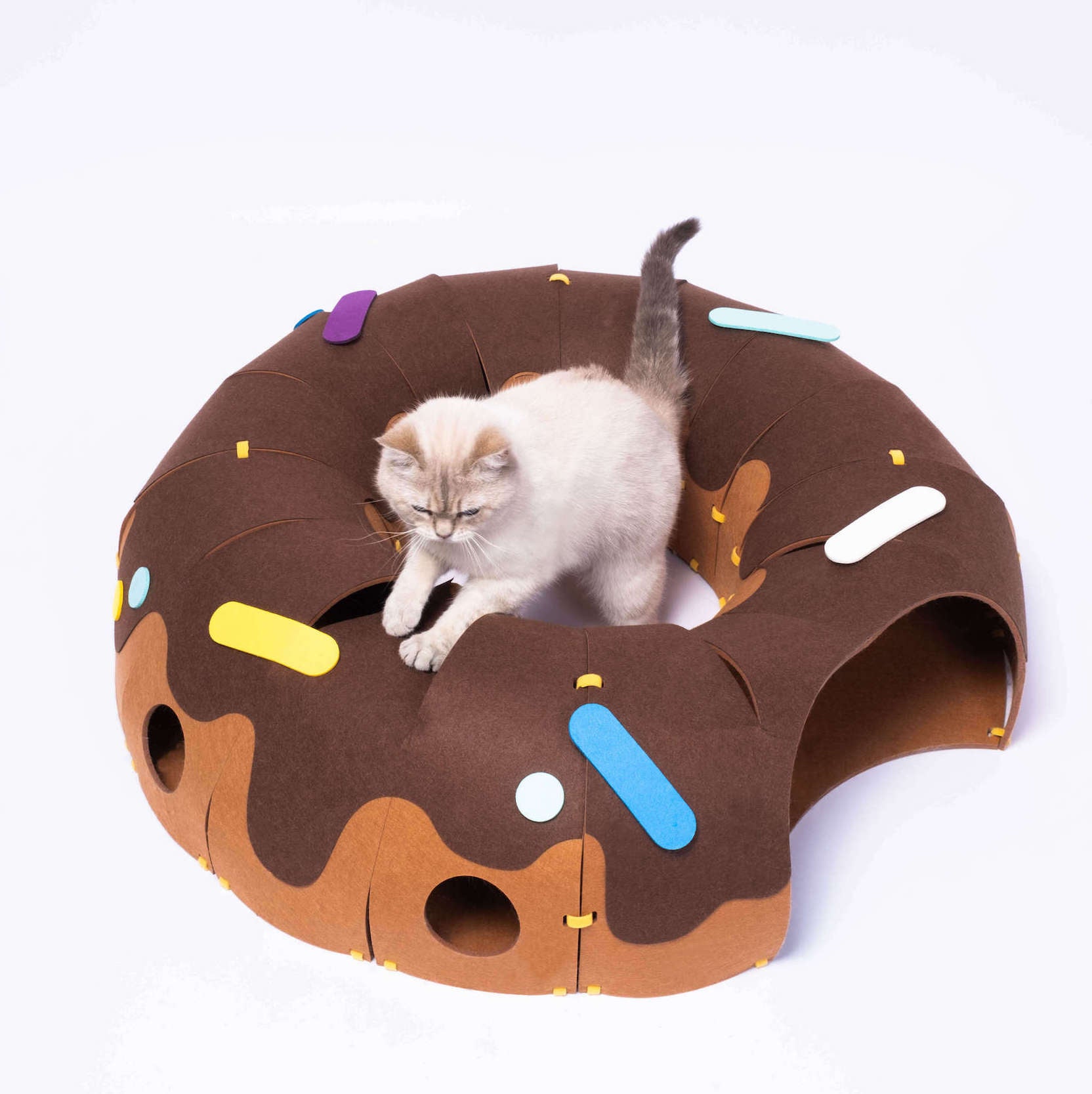 Meeyoview Cat Tunnel, Felt Tunnels For Indoor Cats, Peekaboo
