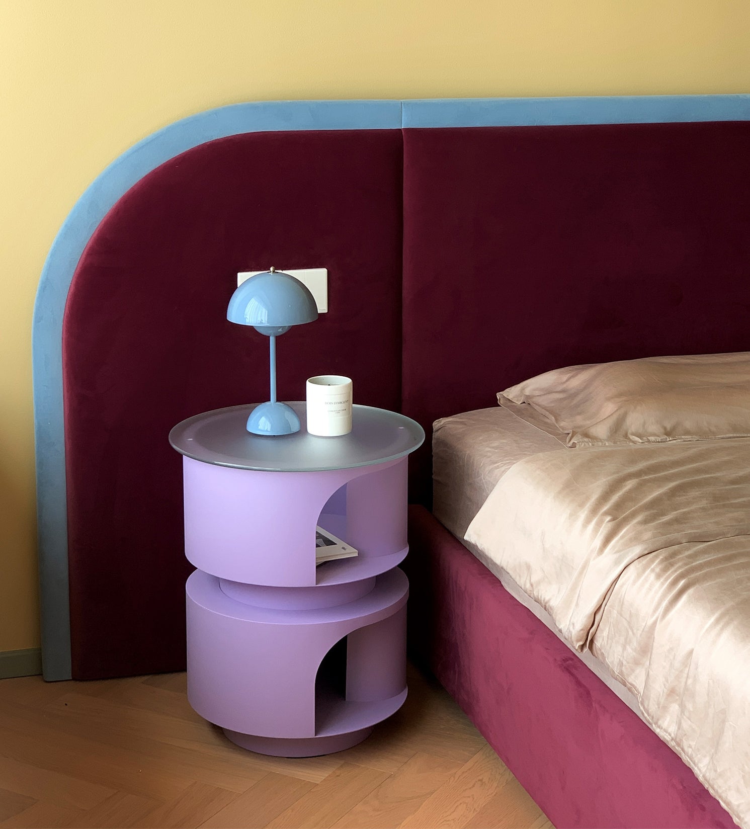 Design Cat Cave and Side Table, Cat Furniture, Lilac Purple Side Table by Happia