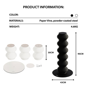 Coral Scratcher | Minimalist Design Wavy Scratching Post - Black