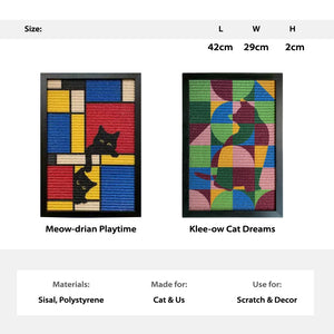 Abstract Painting Cat Scratcher with Frame