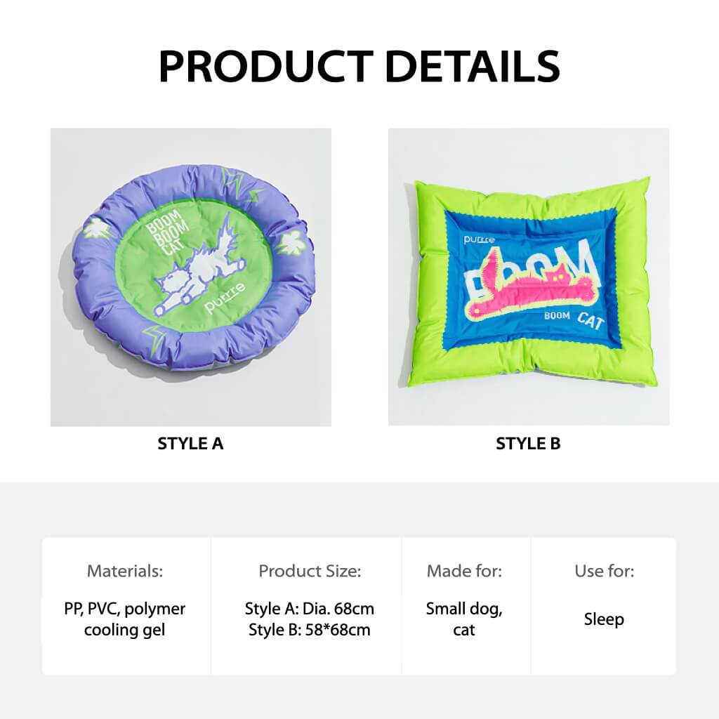 Boom Boom Cat Pet Cooling Bed