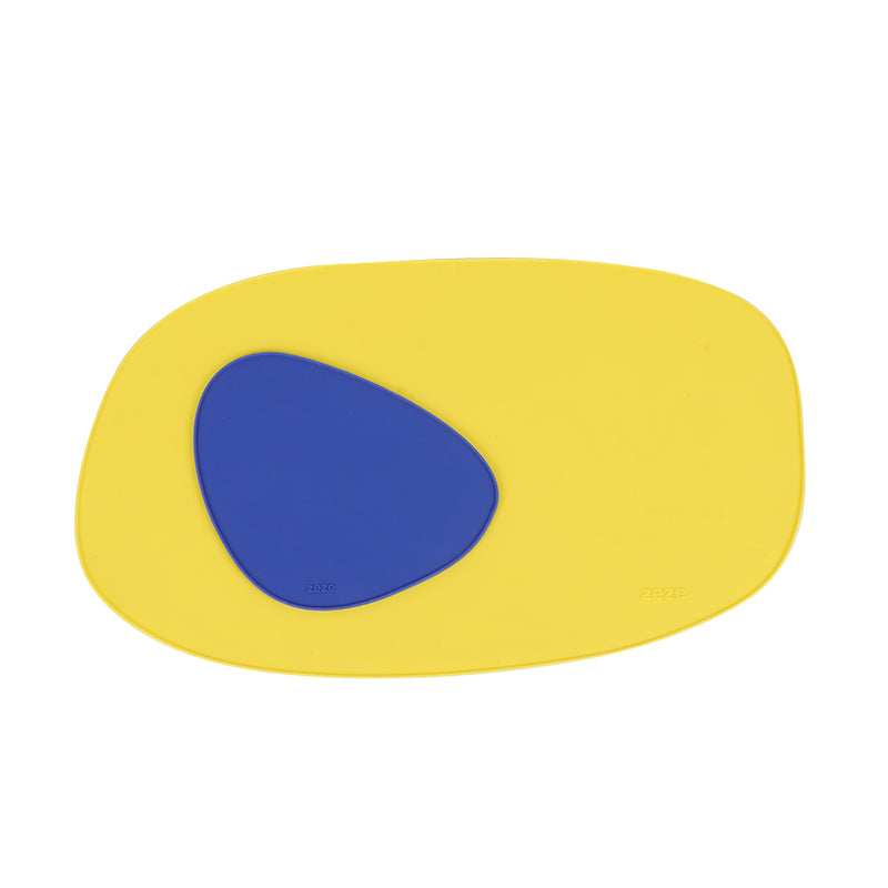 Colorful Silicone Pet Dinning Placemat by Zeze - Yellow Blue