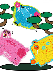 Cute Animal Design Pet Litter Mat by Case Uni Lemon