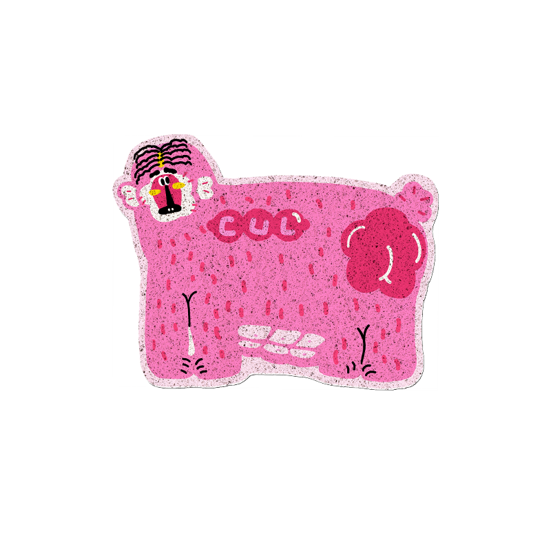 Cute Animal Monkey Design Pet Litter Mat by Case Uni Lemon