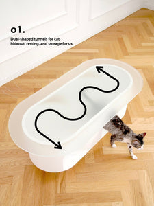 Pet-friendly Furniture, Cave Tunnel Coffee Table - #Black