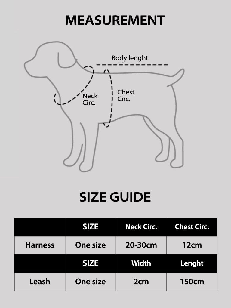 Unzip Pet Harness & Leash - #Blue & White