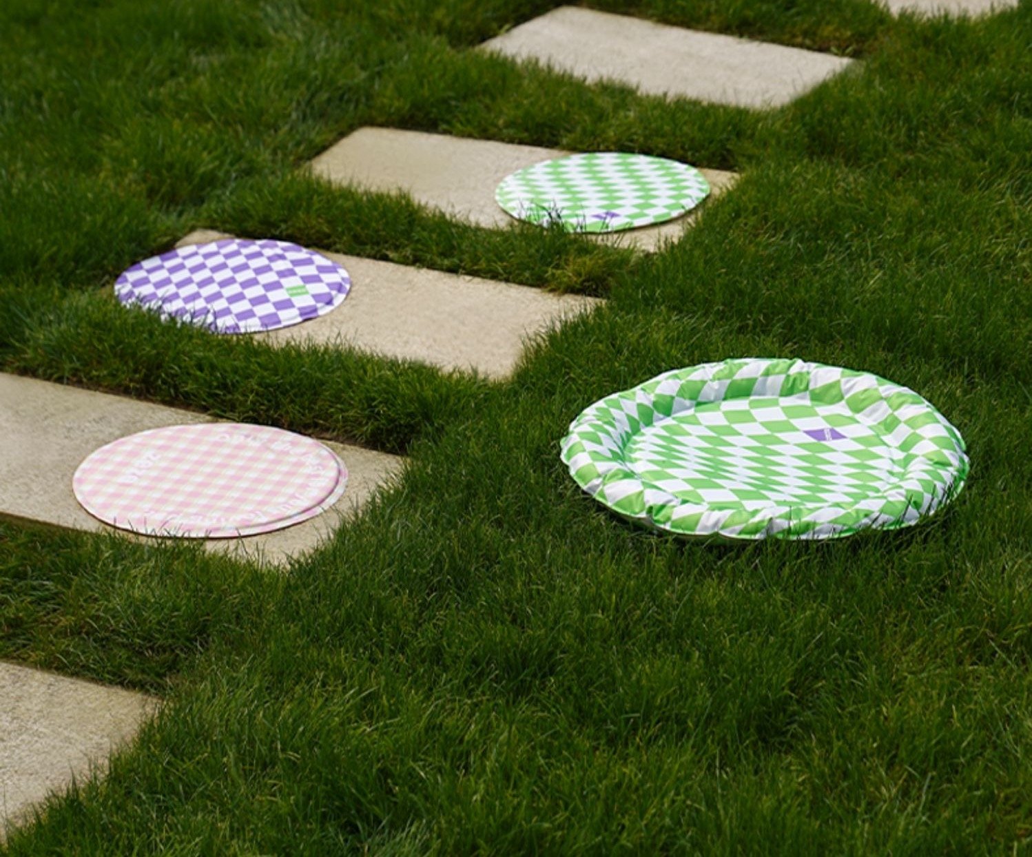 Diamond Pattern Cooling Pet Bed - #Green