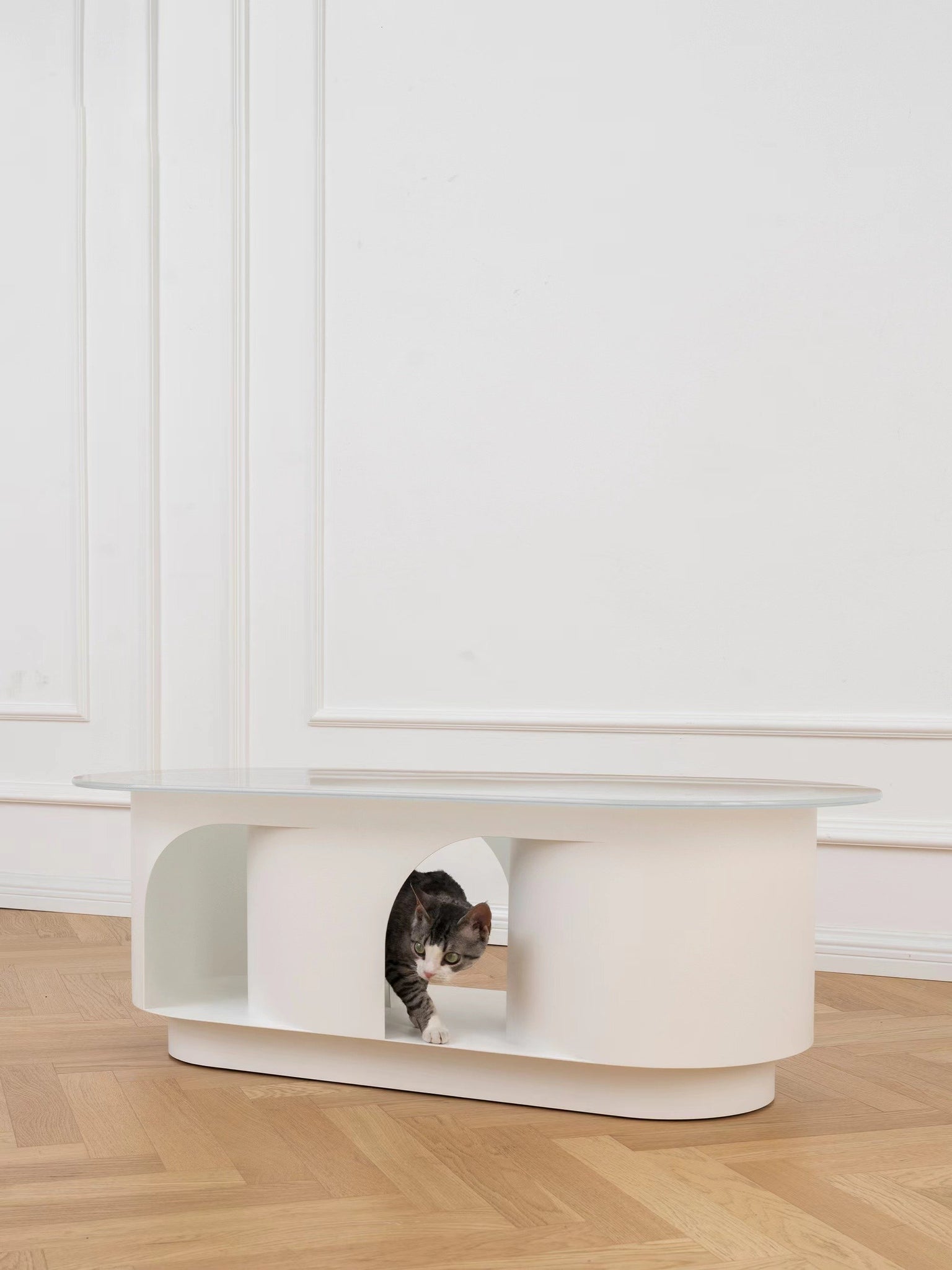 Pet-friendly Furniture, Cave Tunnel Coffee Table - #White