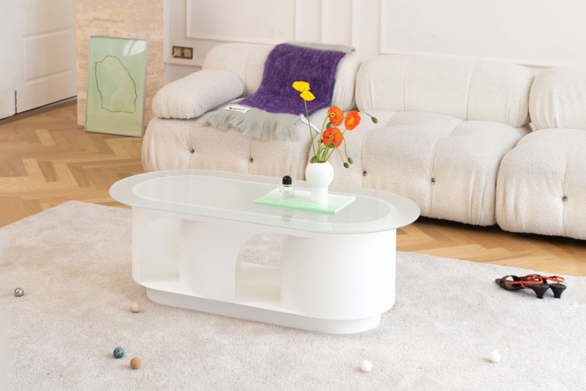 Pet-friendly Furniture, Cave Tunnel Coffee Table - #White