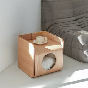 Tree Hollow Modern Cat Cave & Side Table
