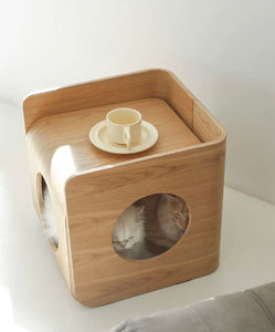 Tree Hollow Modern Cat Cave & Side Table